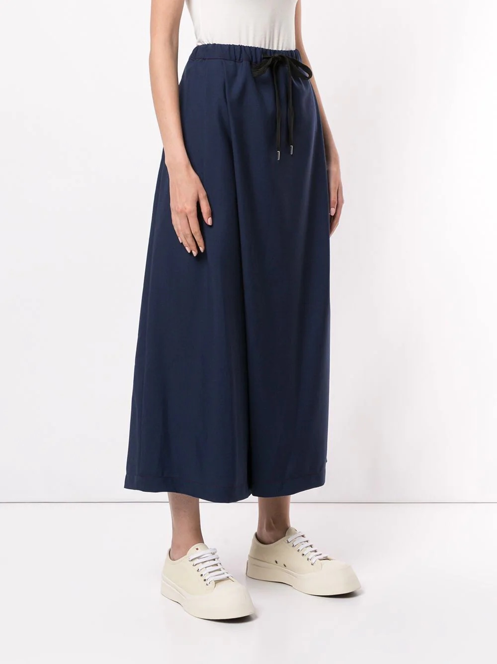 drawstring waist cropped trousers - 3