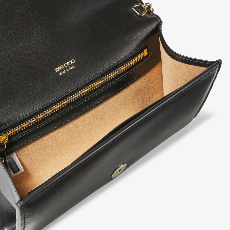 Avenue Wallet W/Chain
Black Leather Wallet with Pearl Strap 4