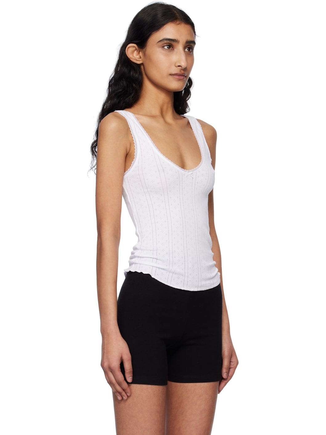 White 'The Scoop' Tank Top - 2