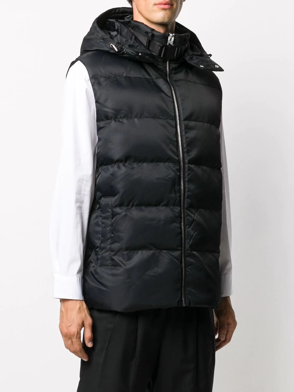 hooded quilted gilet - 3