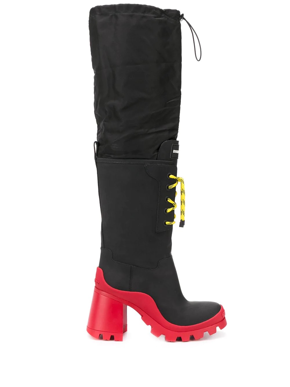 block-heel knee-high rain boots - 1