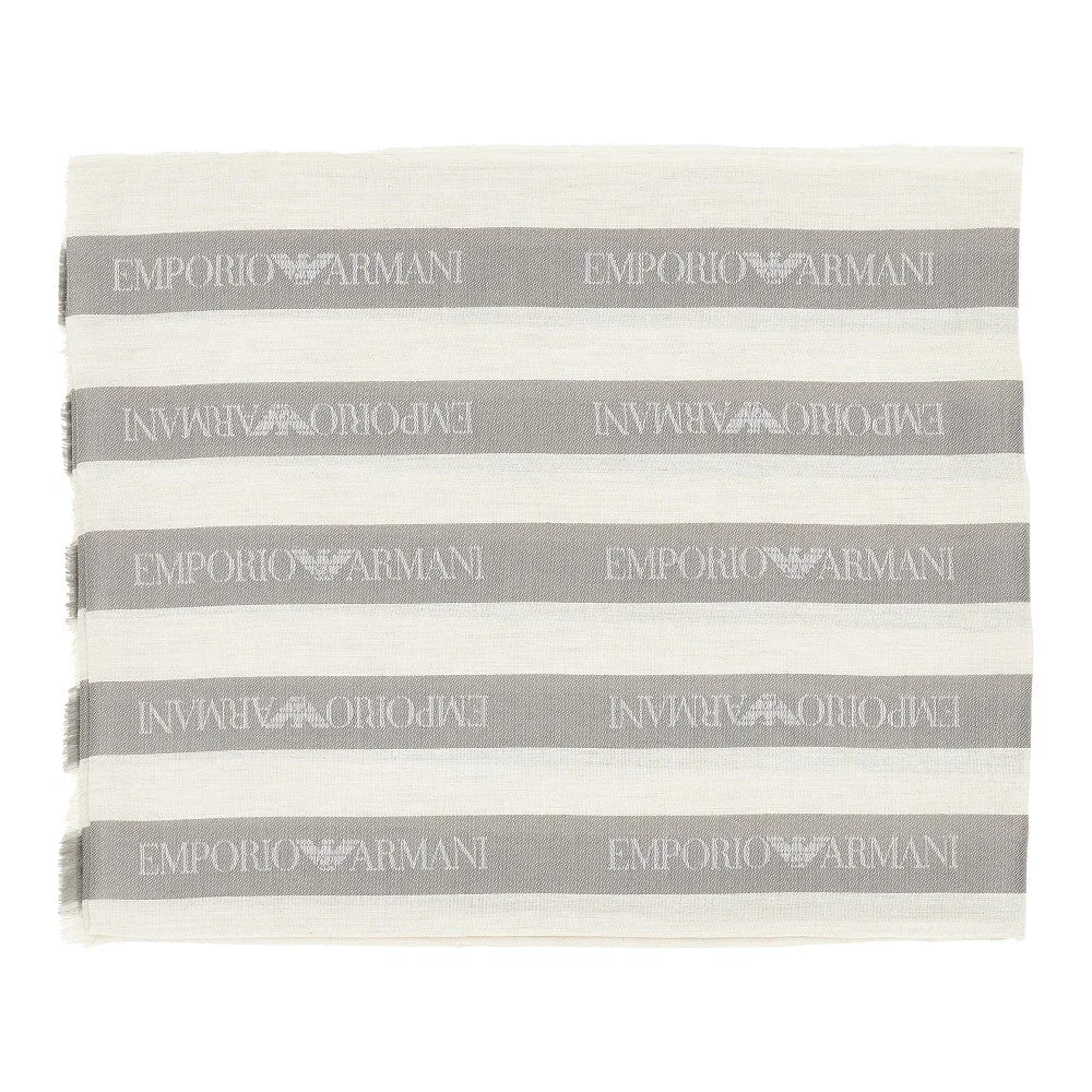 VISCOSE-BLEND SCARF WITH STRIPED MOTIF - 1