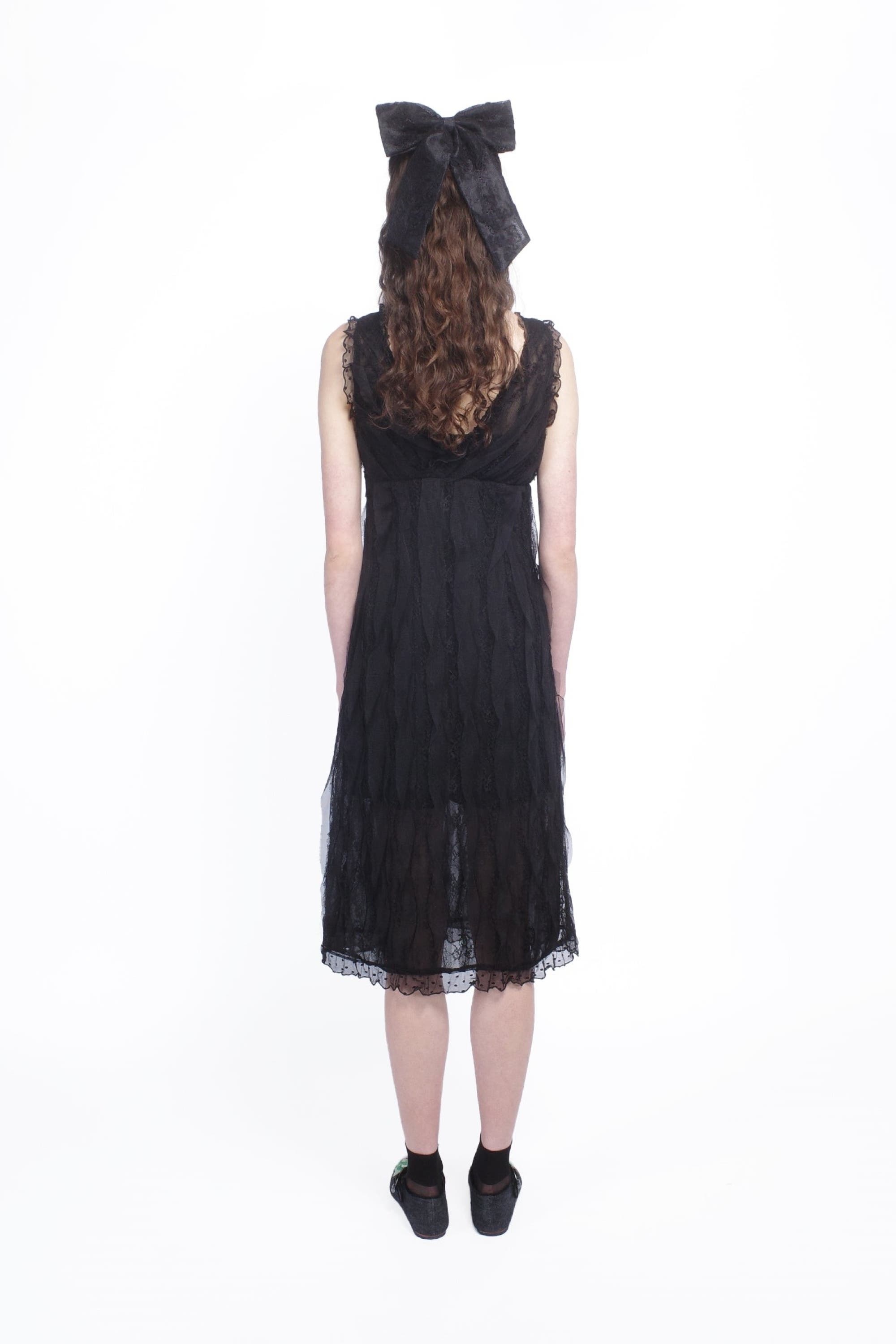 Anna Sui Black Lace Combo Sleeveless Lace Dress at Nordstrom - 3