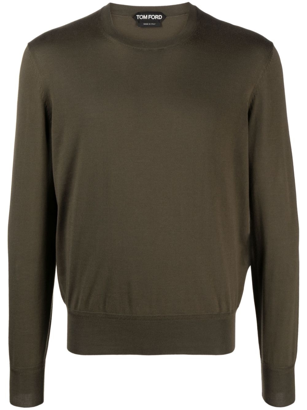 crew-neck cotton jumper - 1