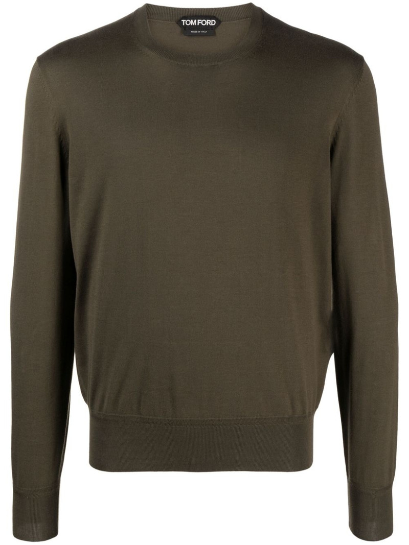 crew-neck cotton jumper 1