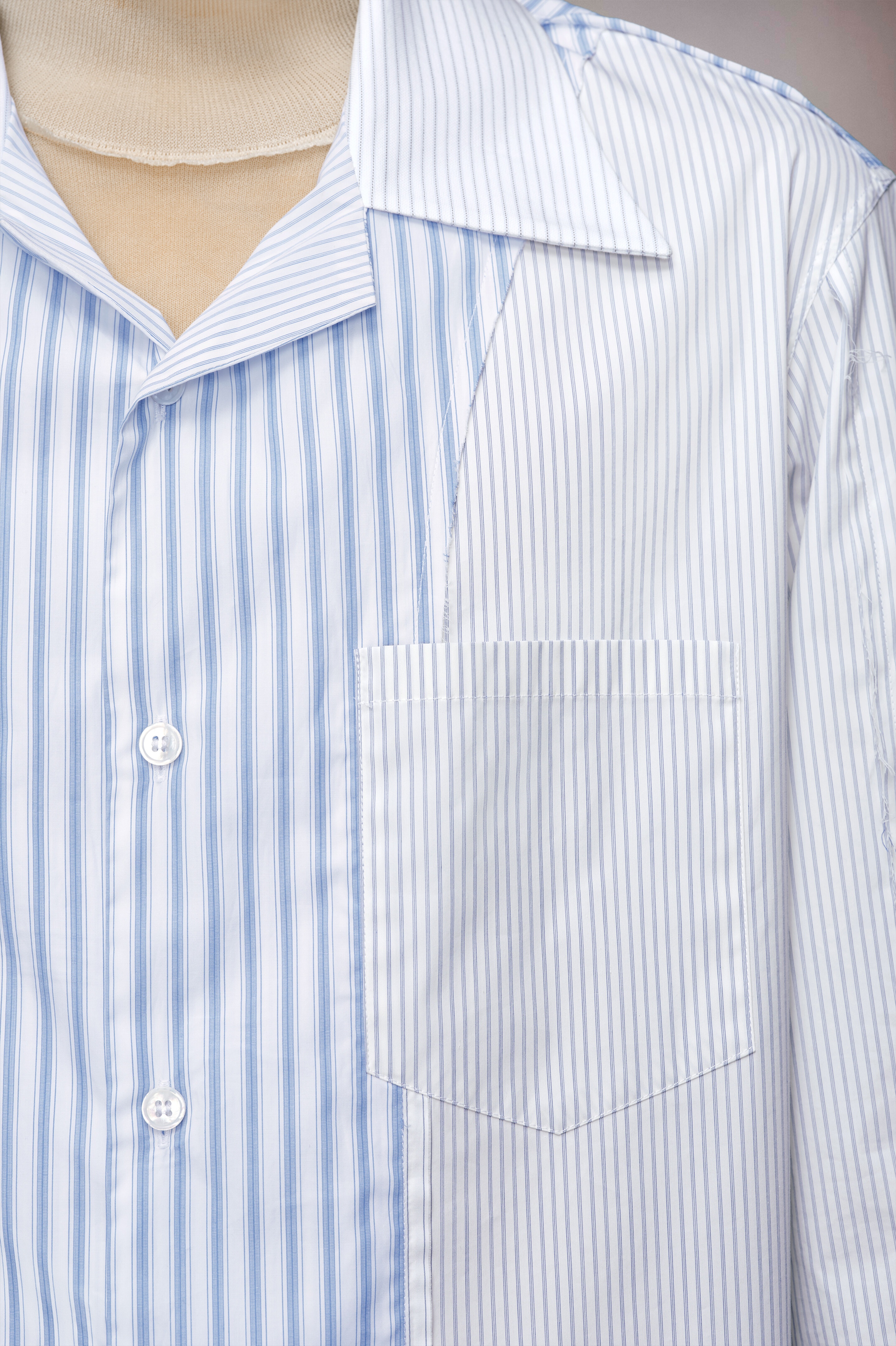 Patchwork stripe shirt - 6