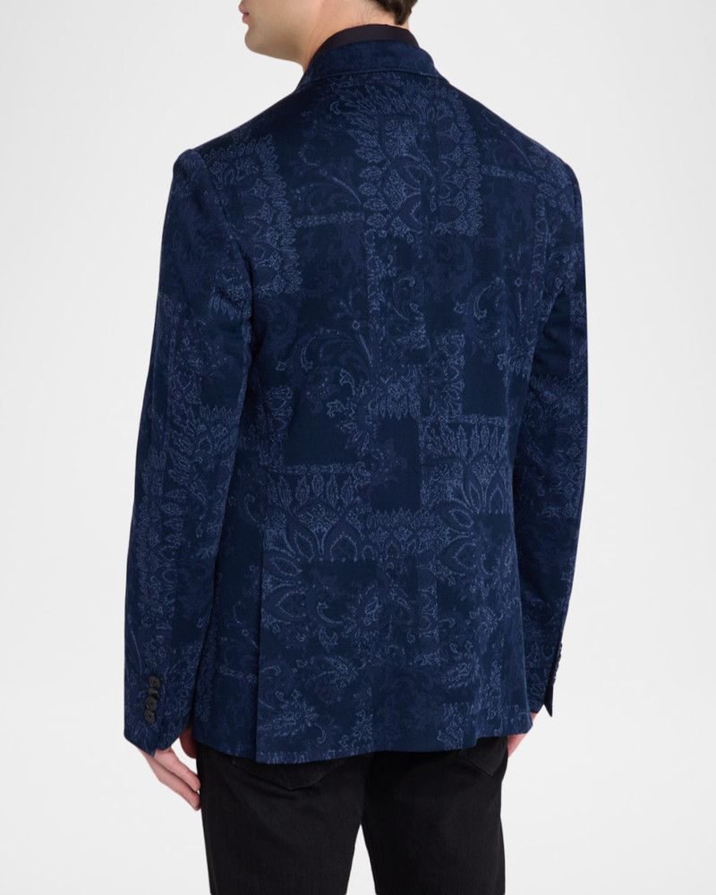 Men's Floral Motif Cotton Jacquard Sport Coat 3