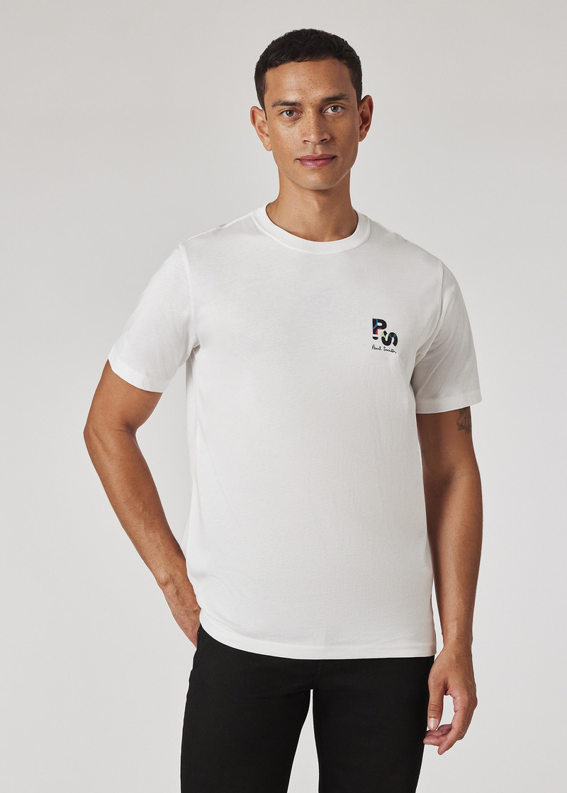 White 'PS Logo' T-Shirt 3