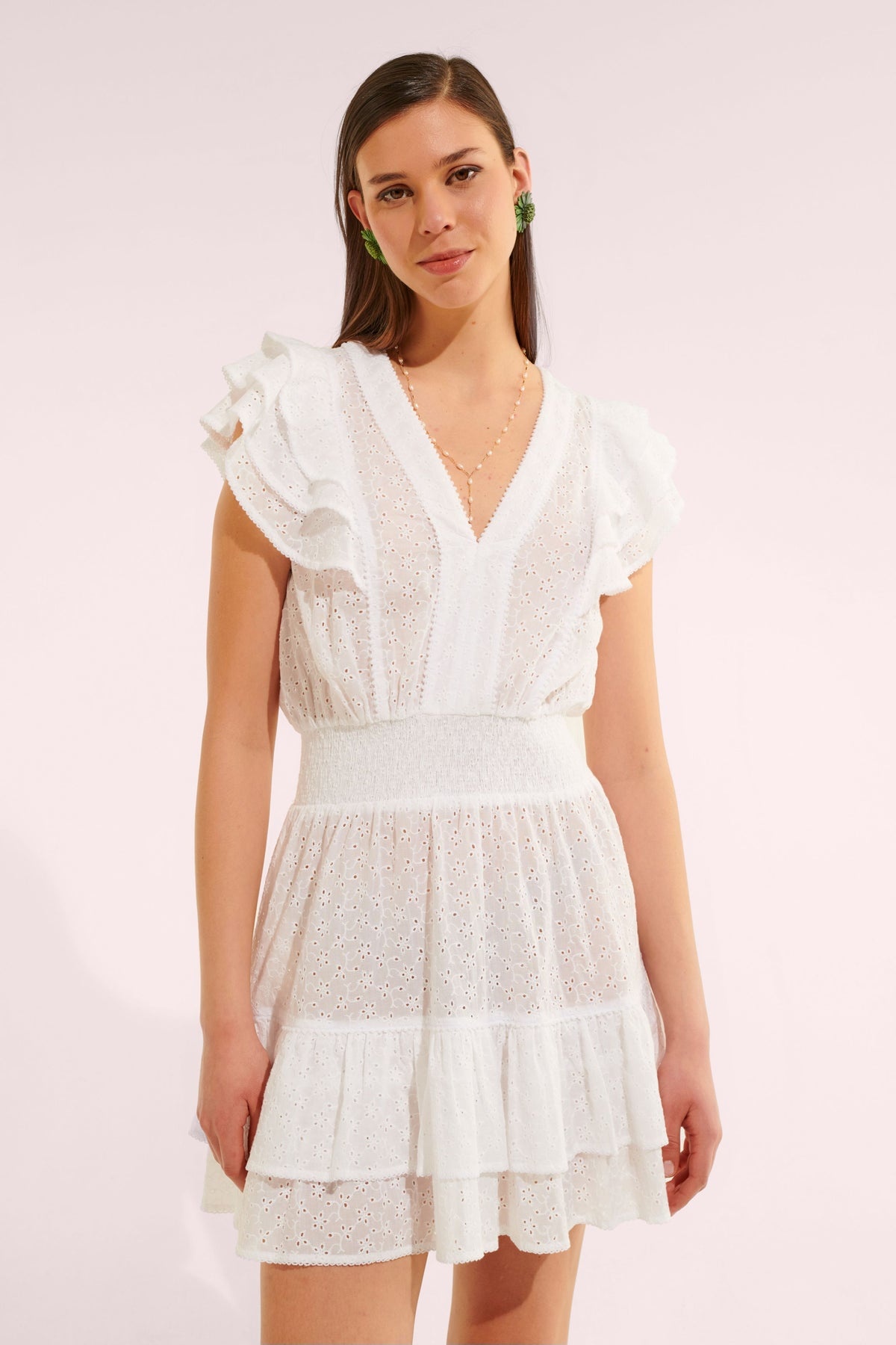 Mini Dress Camila - Optic White - 1