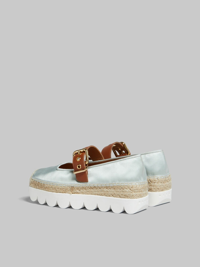 Marni LIGHT BLUE SATIN PETAL ESPADRILLAS outlook