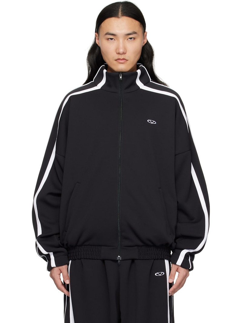 Black & White Oval Logo Gym Jacket 1