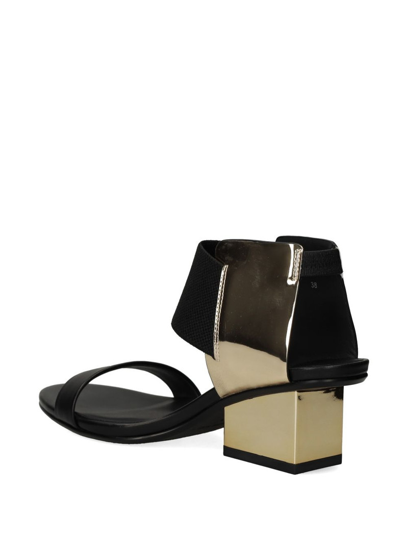 Raila Mid metallic-effect block-heel sandals 3