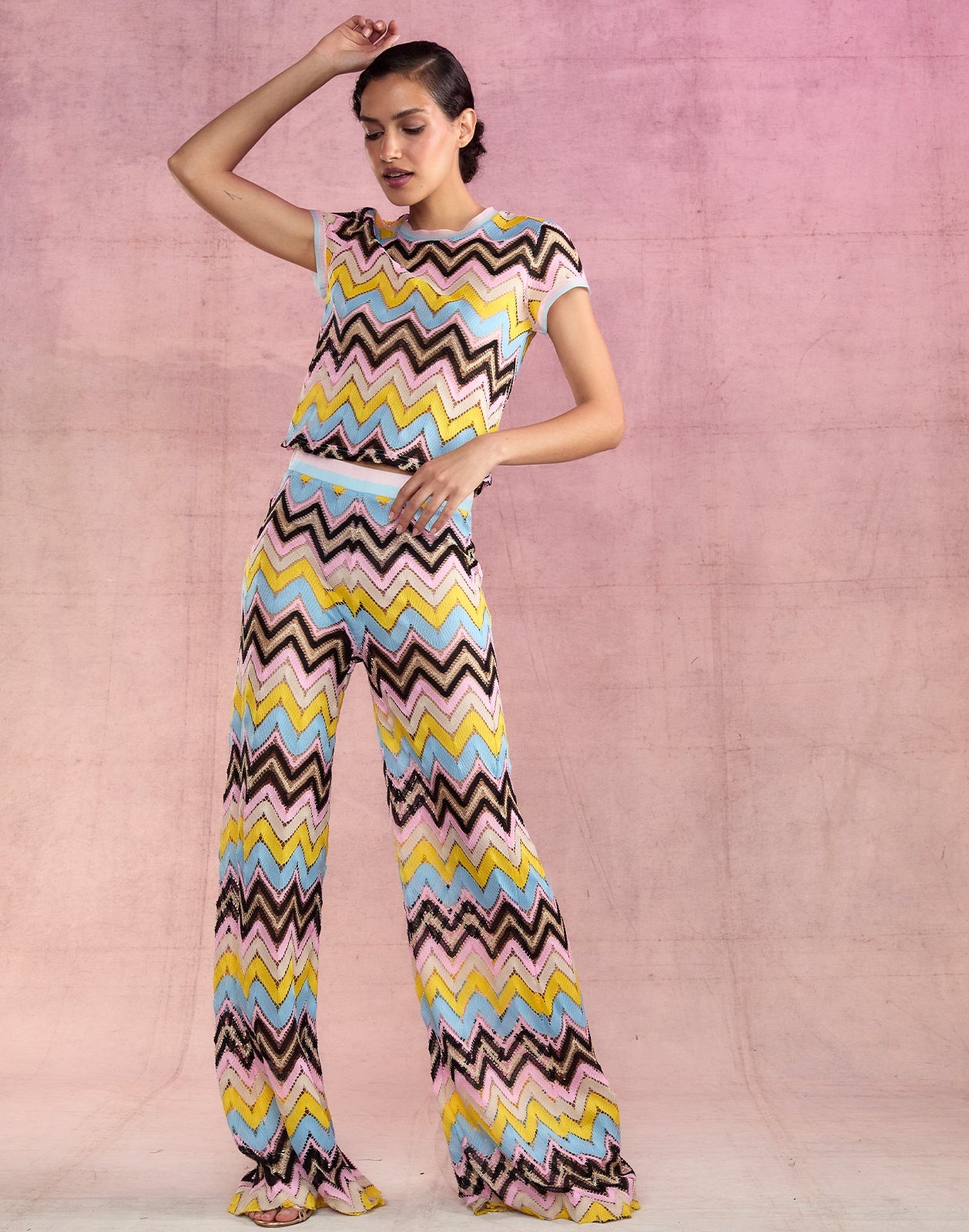 Zigzag Knit Pants - 4