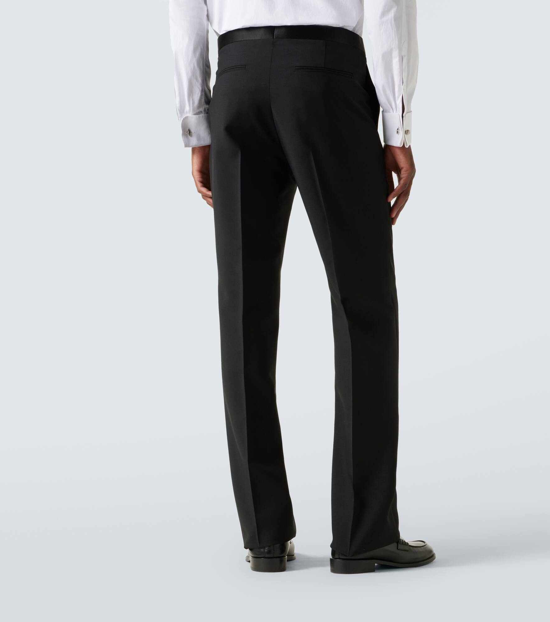 Wool and mohair tuxedo pants - 4