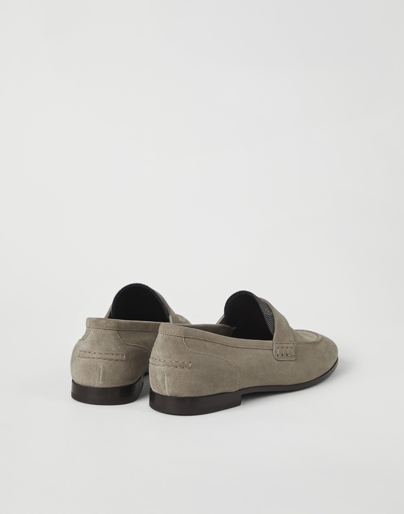 Suede penny loafers with precious insert - 2