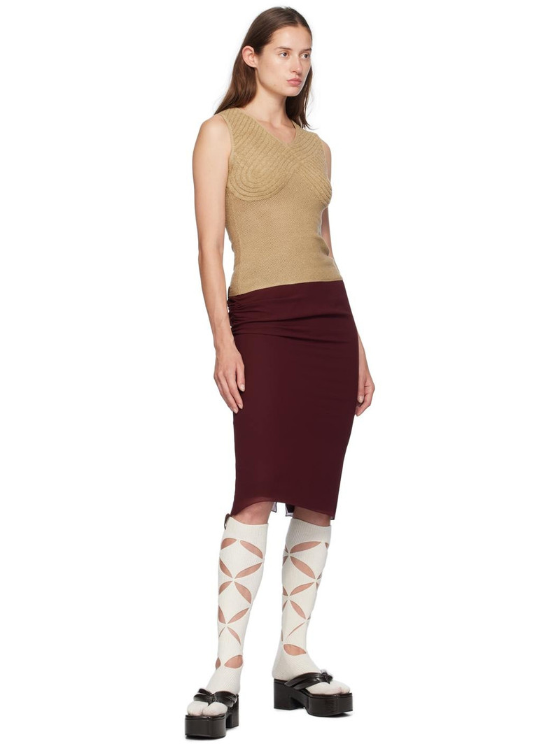 ISA BOULDER Beige Sweetheart V-Neck Tank Top outlook
