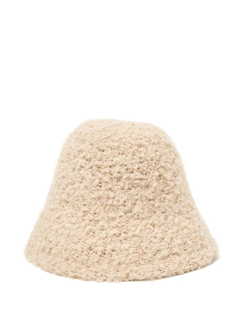 bouclé-knit cloche hat - 1