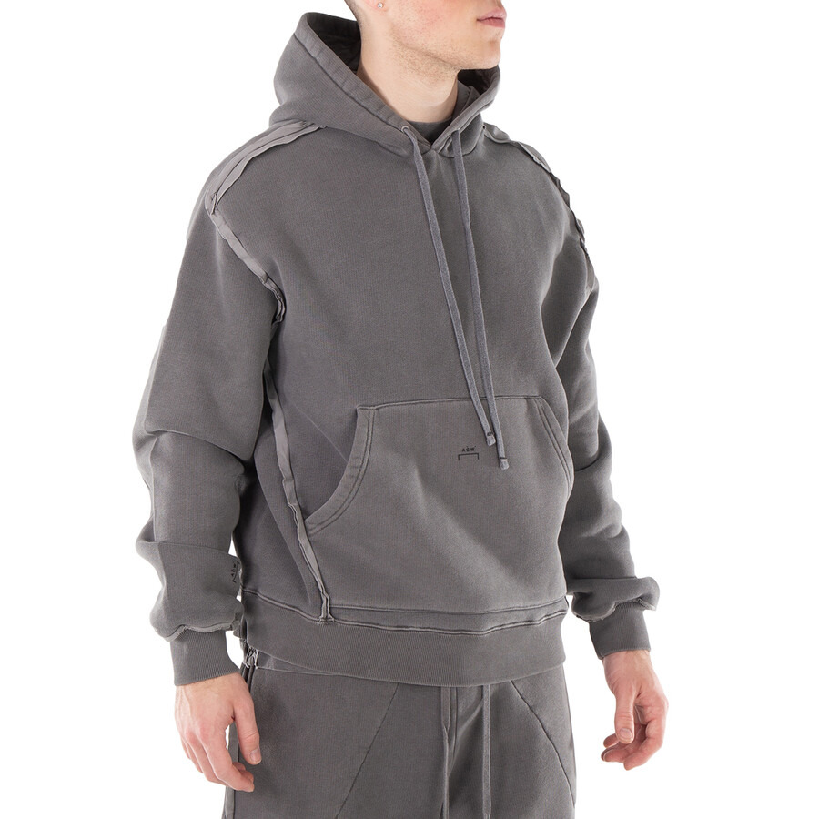 A Cold Wall Men's Black Facade Cotton Hoodie - 2