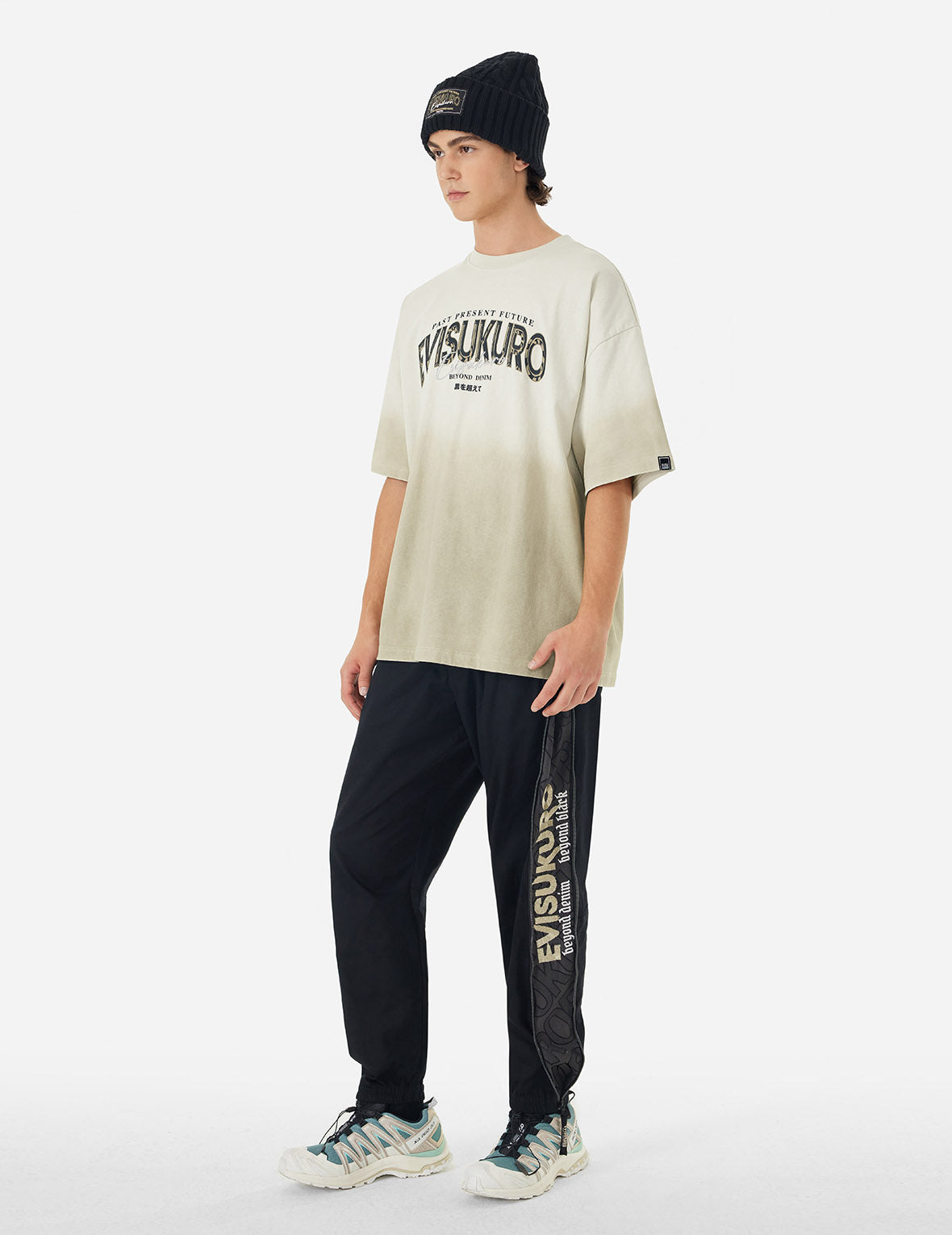 Tie-dye Logo Print and Embroidery Oversized T-shirt - 7