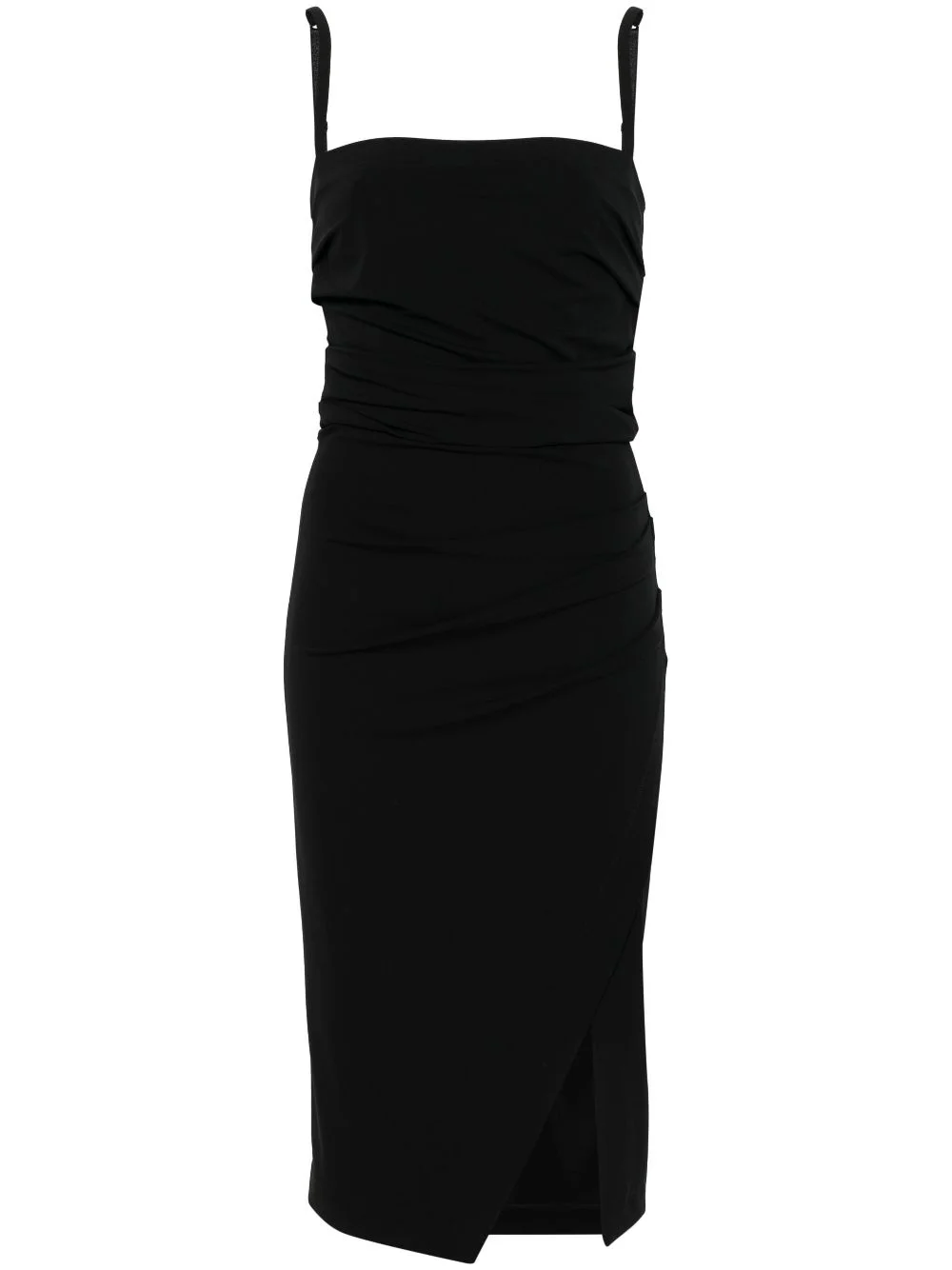 draped midi dress - 1