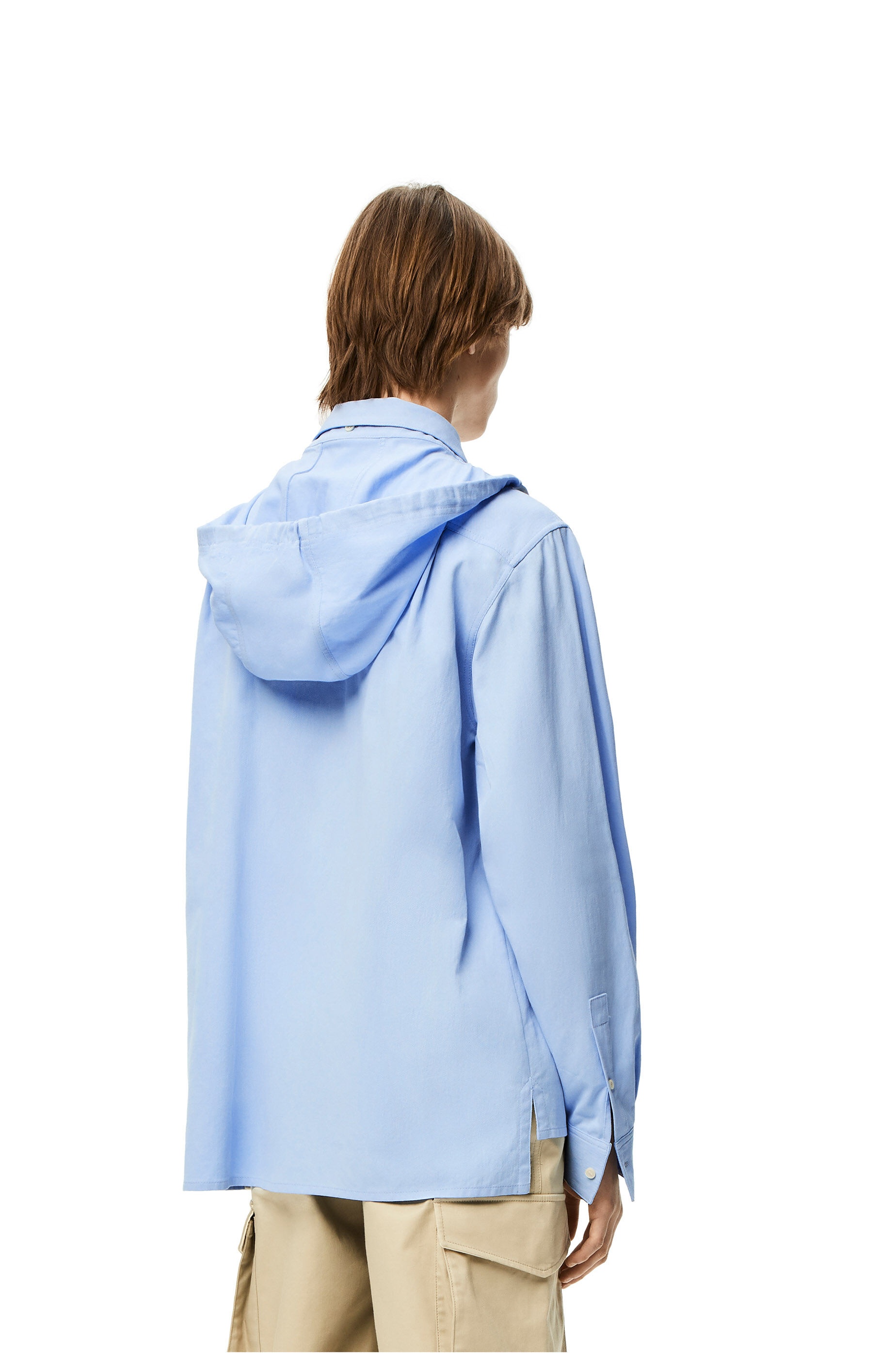 Hooded shirt in cotton - 4