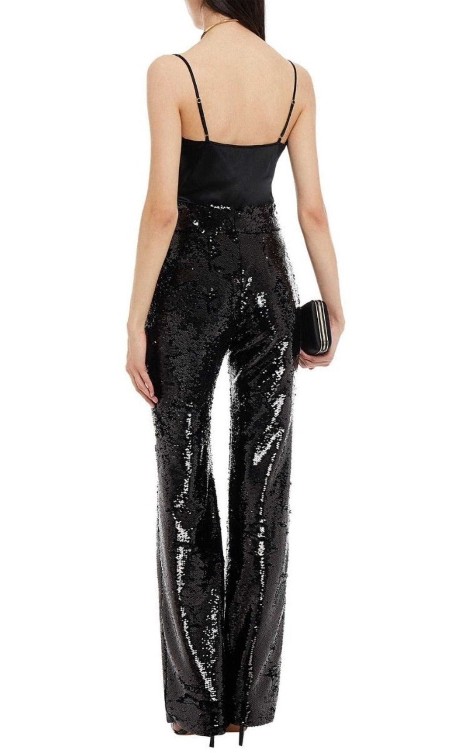 Sequinned Straight Leg Pants - 3