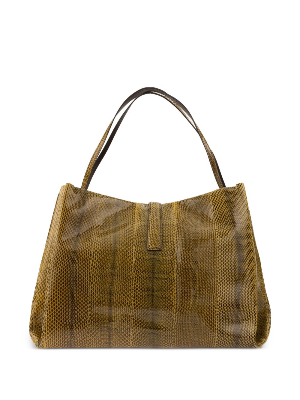 large snakeskin Gancio-hardware tote bag - 2