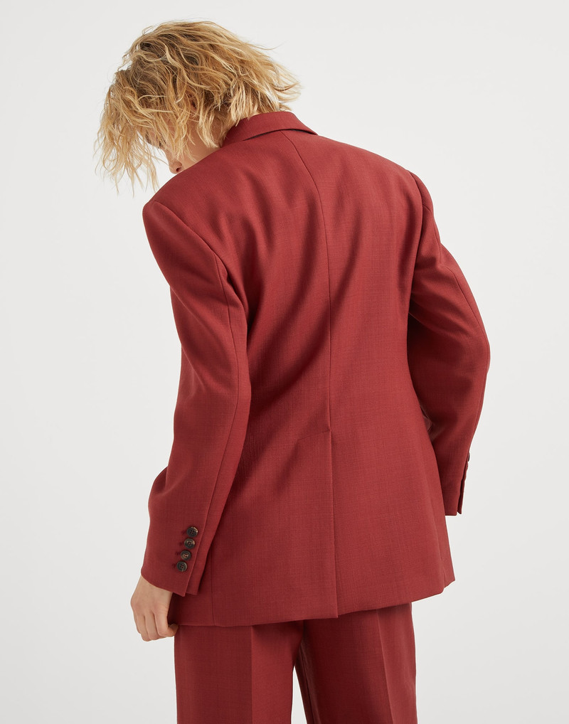 Brunello Cucinelli Malfilé virgin wool twill blazer with monili outlook