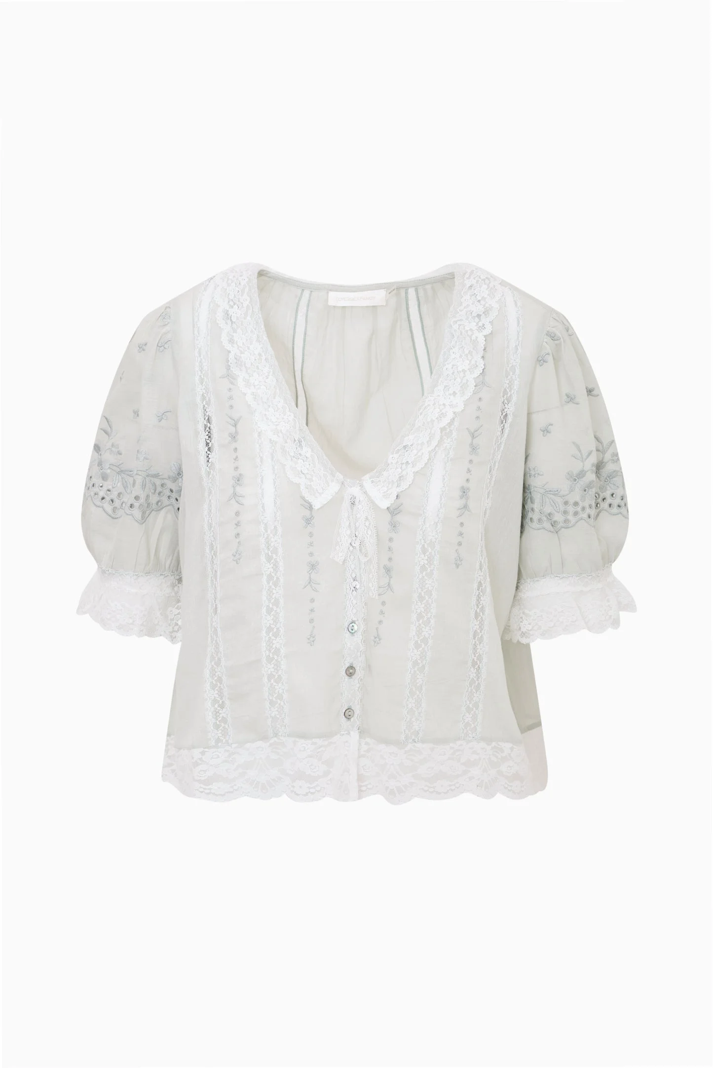 Maurelle Cotton Lace Blouse - 1