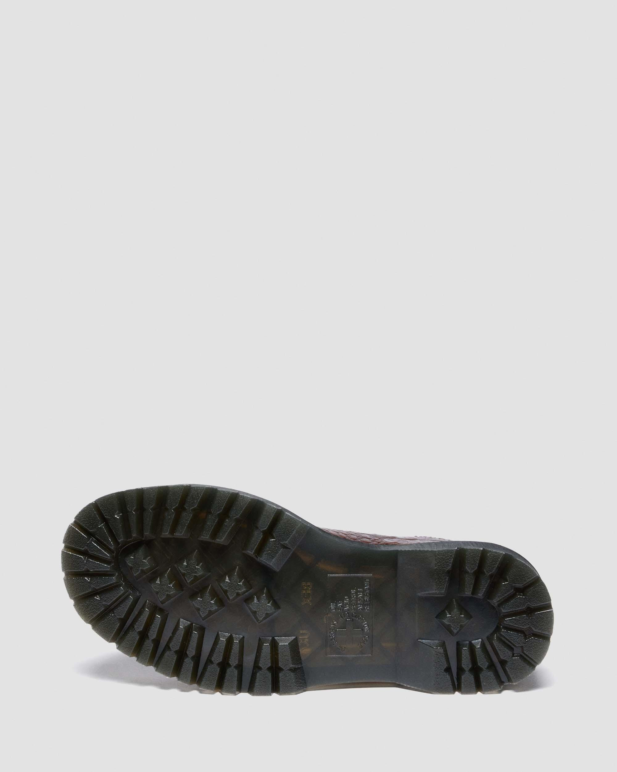REJENA MARY JANE Croc Emboss Leather Shoes - 3