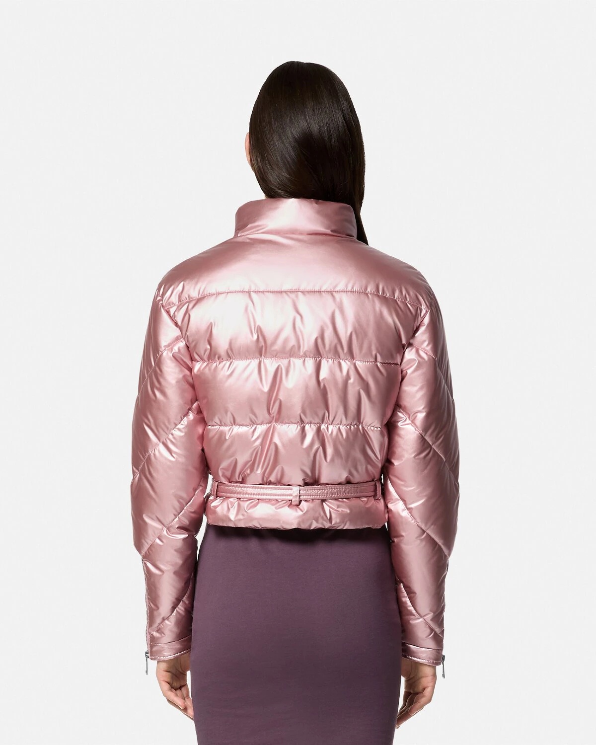 Baroque Buckle Metallic Puffer Jacket - 5