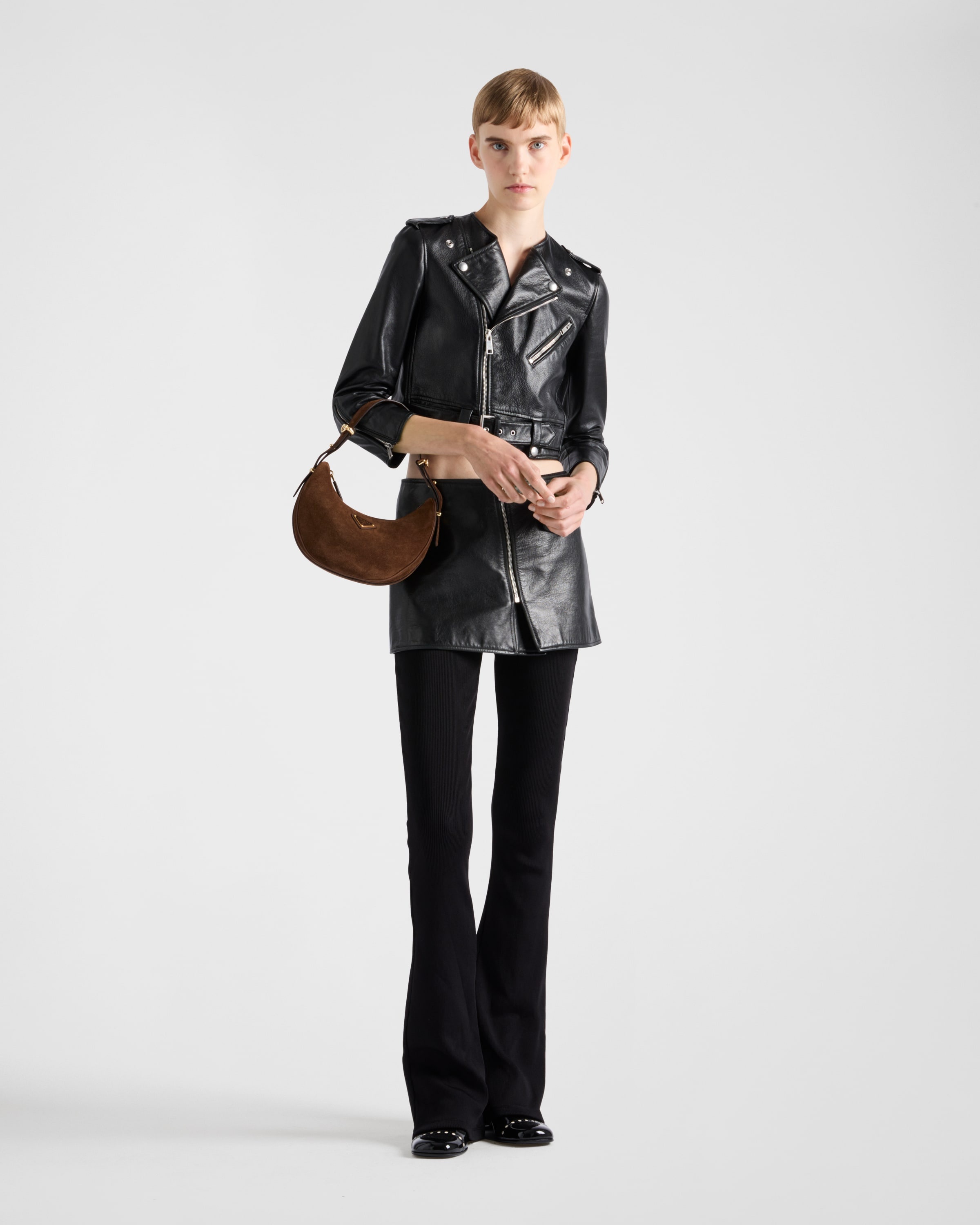 ミニスカート Prada Black Leather Mini Skirt Prada Leather Mini Skirt | Saks Fifth Avenue