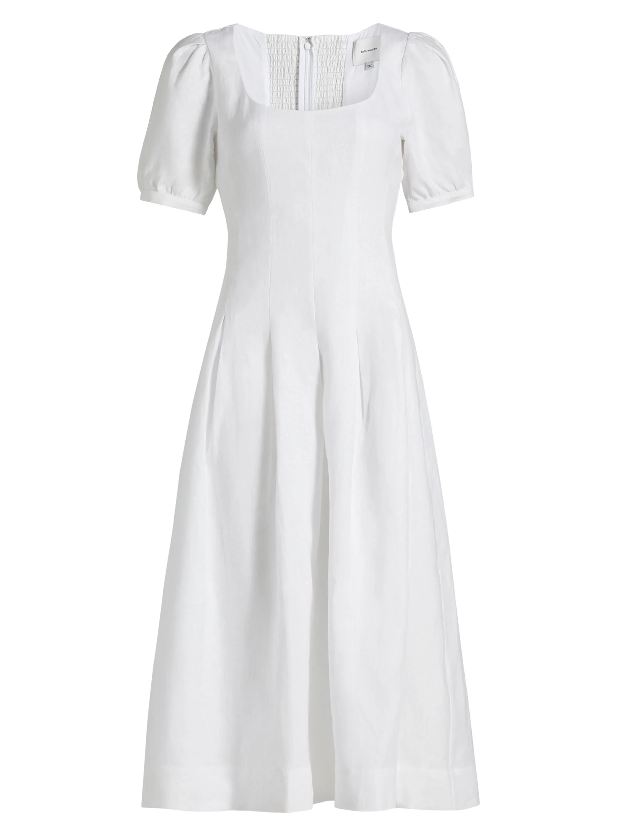 white midi dress reformation Reformation Alida Midi Dress