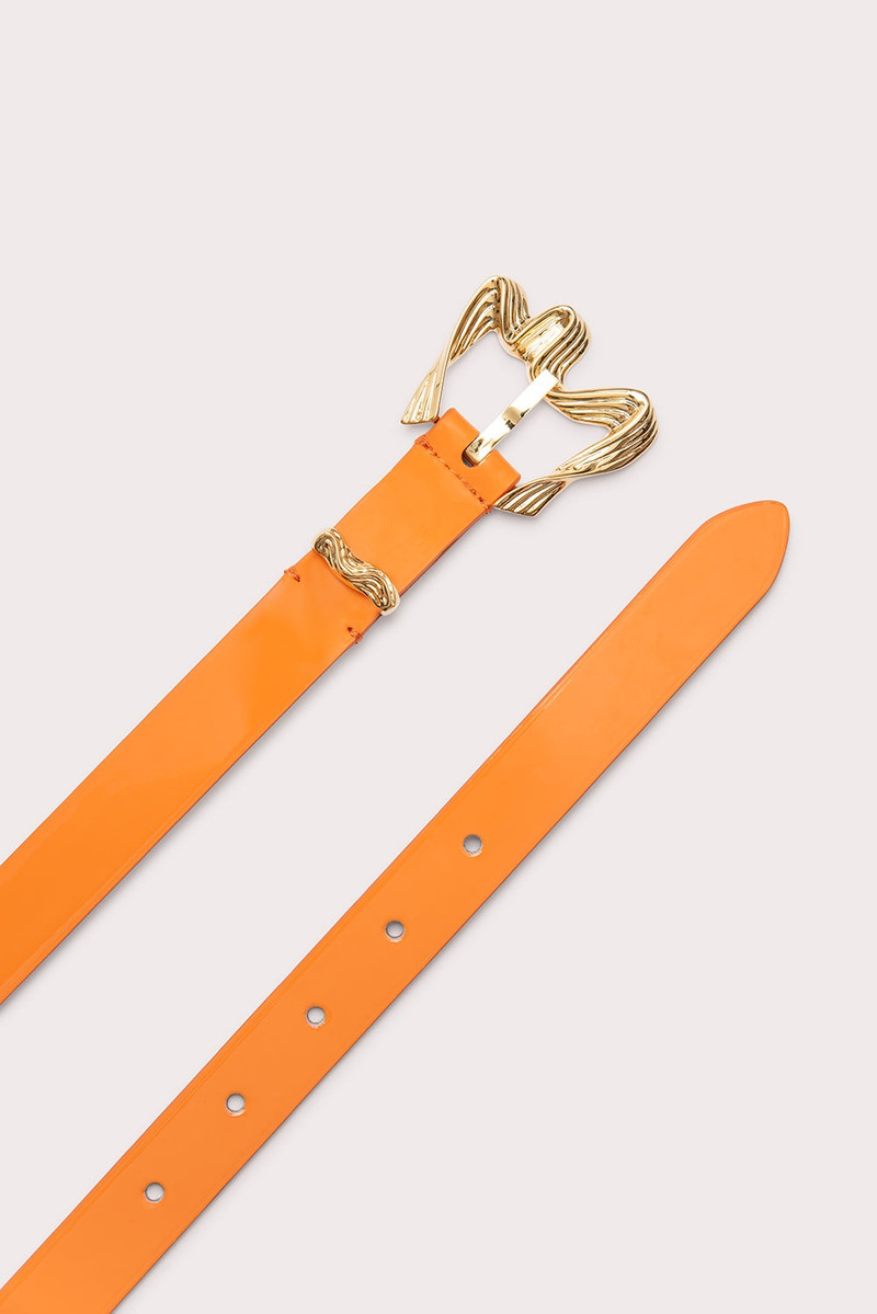 BY FAR RIBBON ORANGE PATENT LEATHER outlook