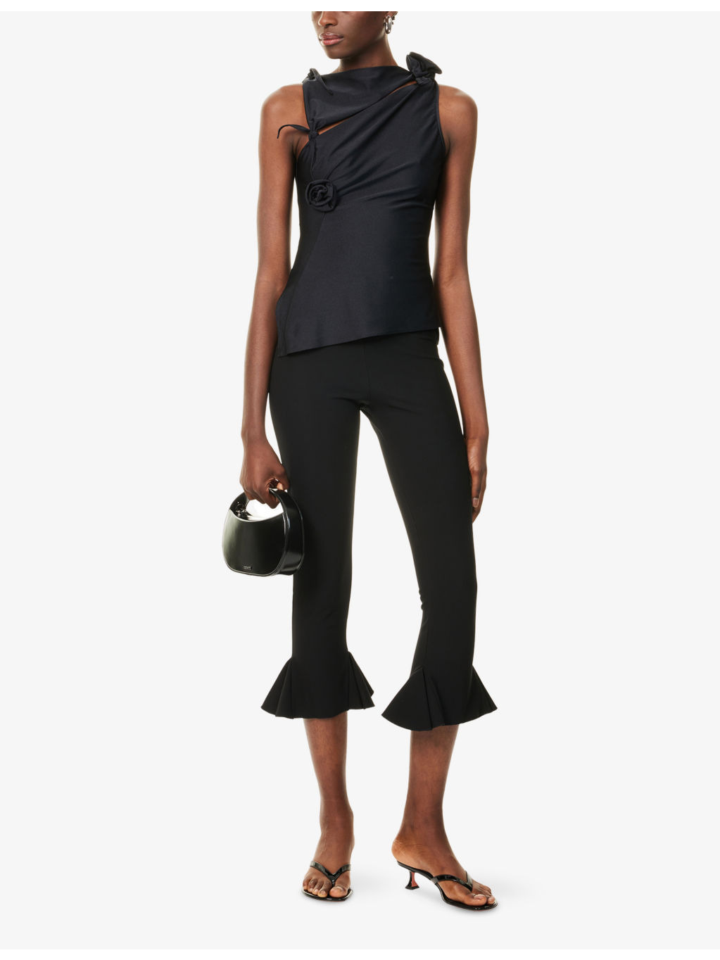 Flower Sleeveless Stretch-Woven Top - 2