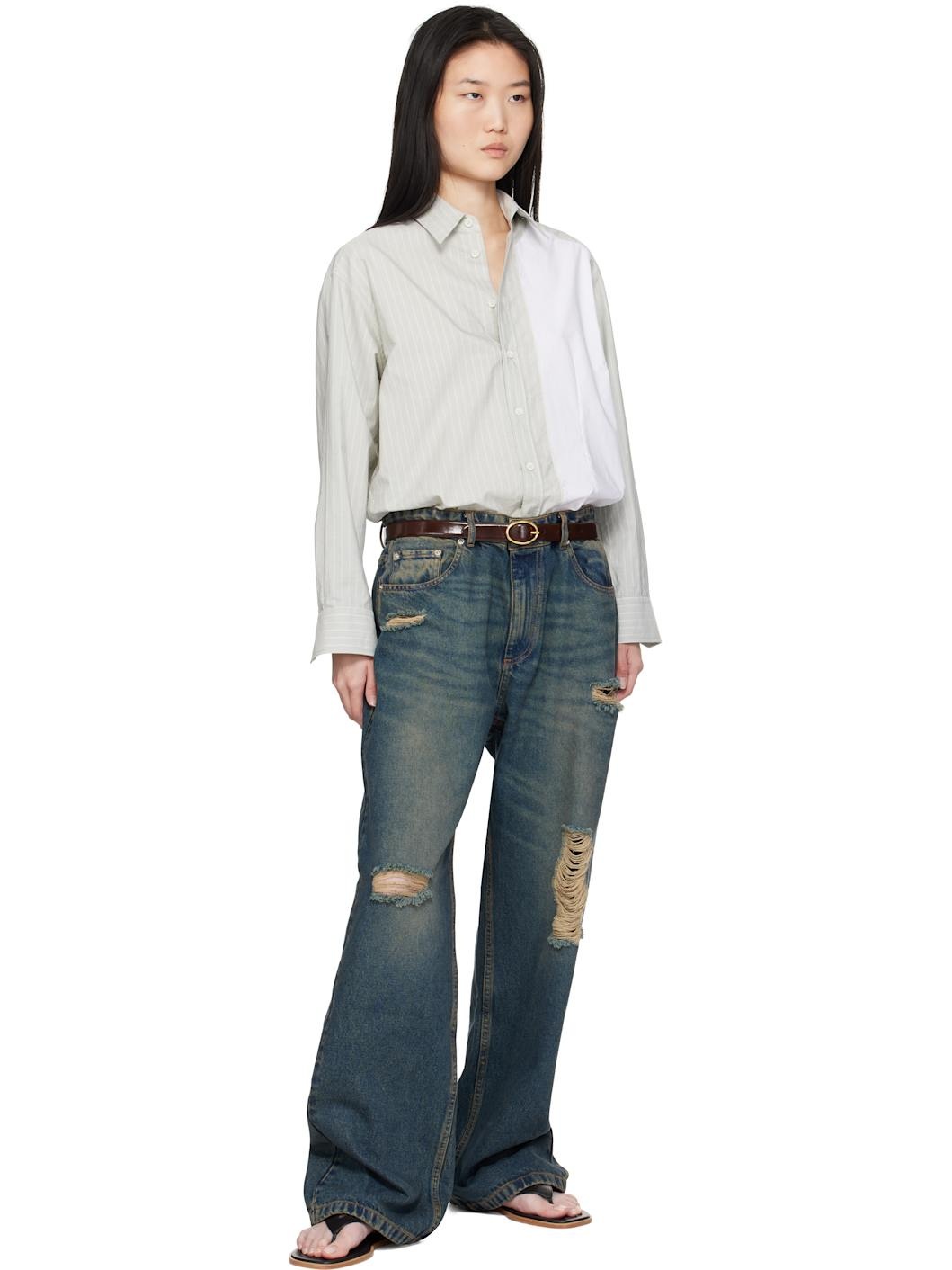 Brown Skinny Oval Buckle Belt - 3