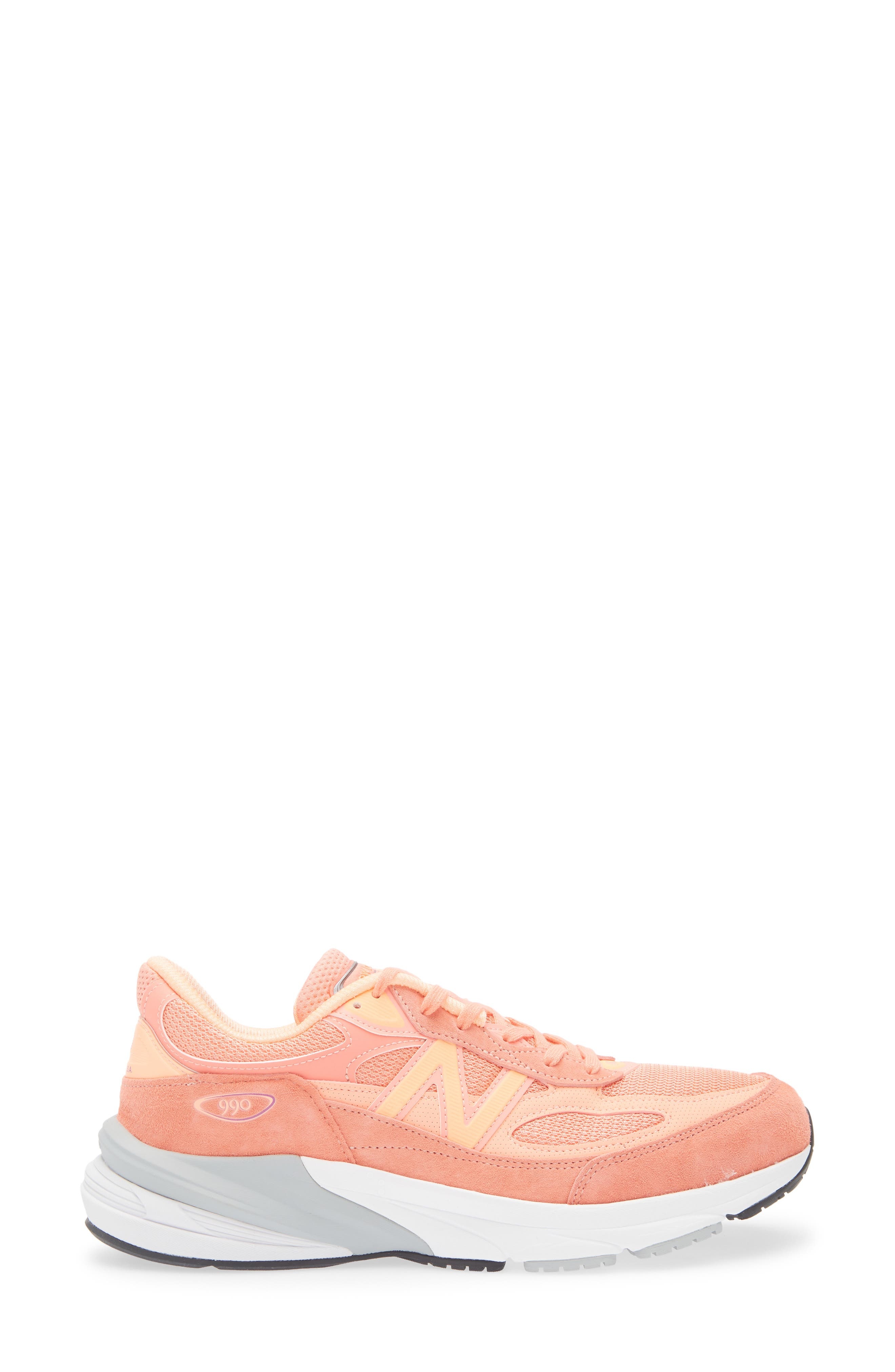 New Balance Gender Inclusive Made in USA 990v6 Sneaker in Sunrise/Purple at Nordstrom - 3