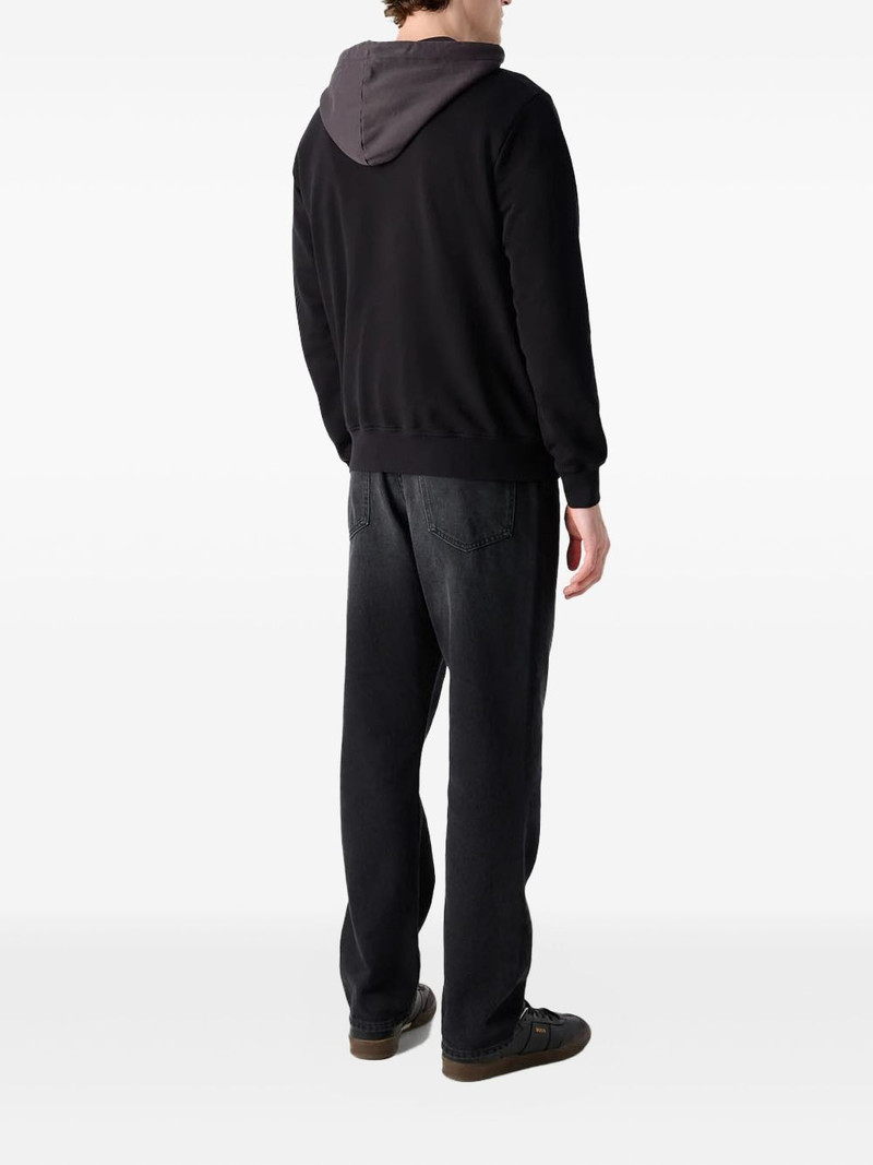 BOSS two-tone kangaroo-pocket hoodie outlook