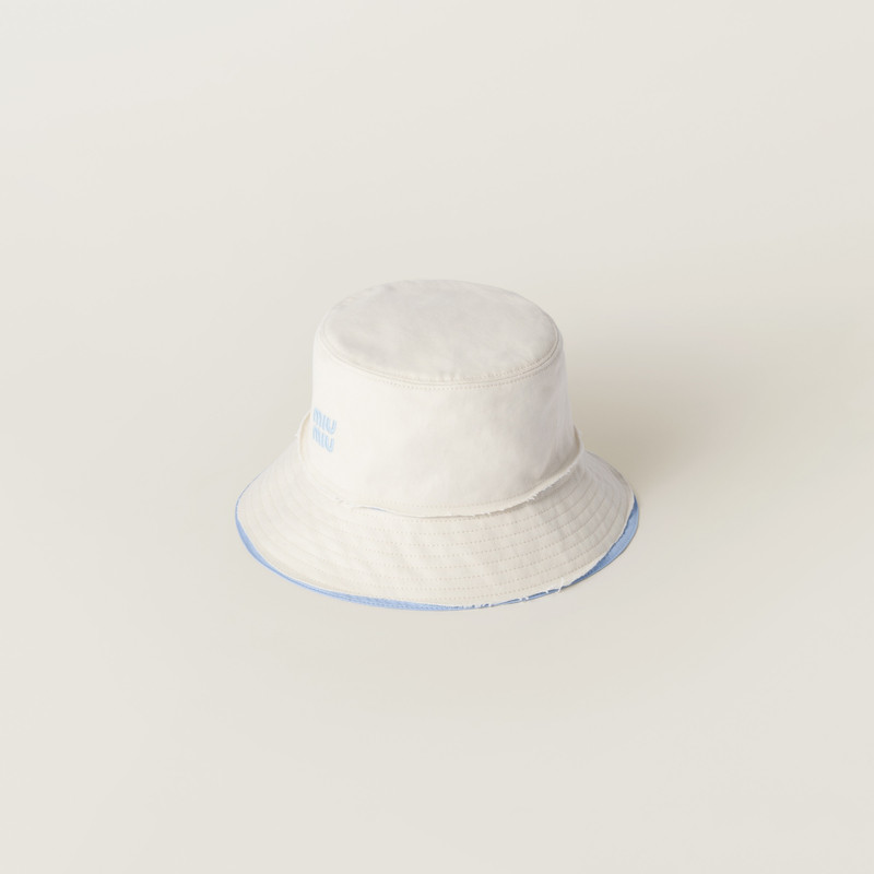 Drill and poplin bucket hat 1