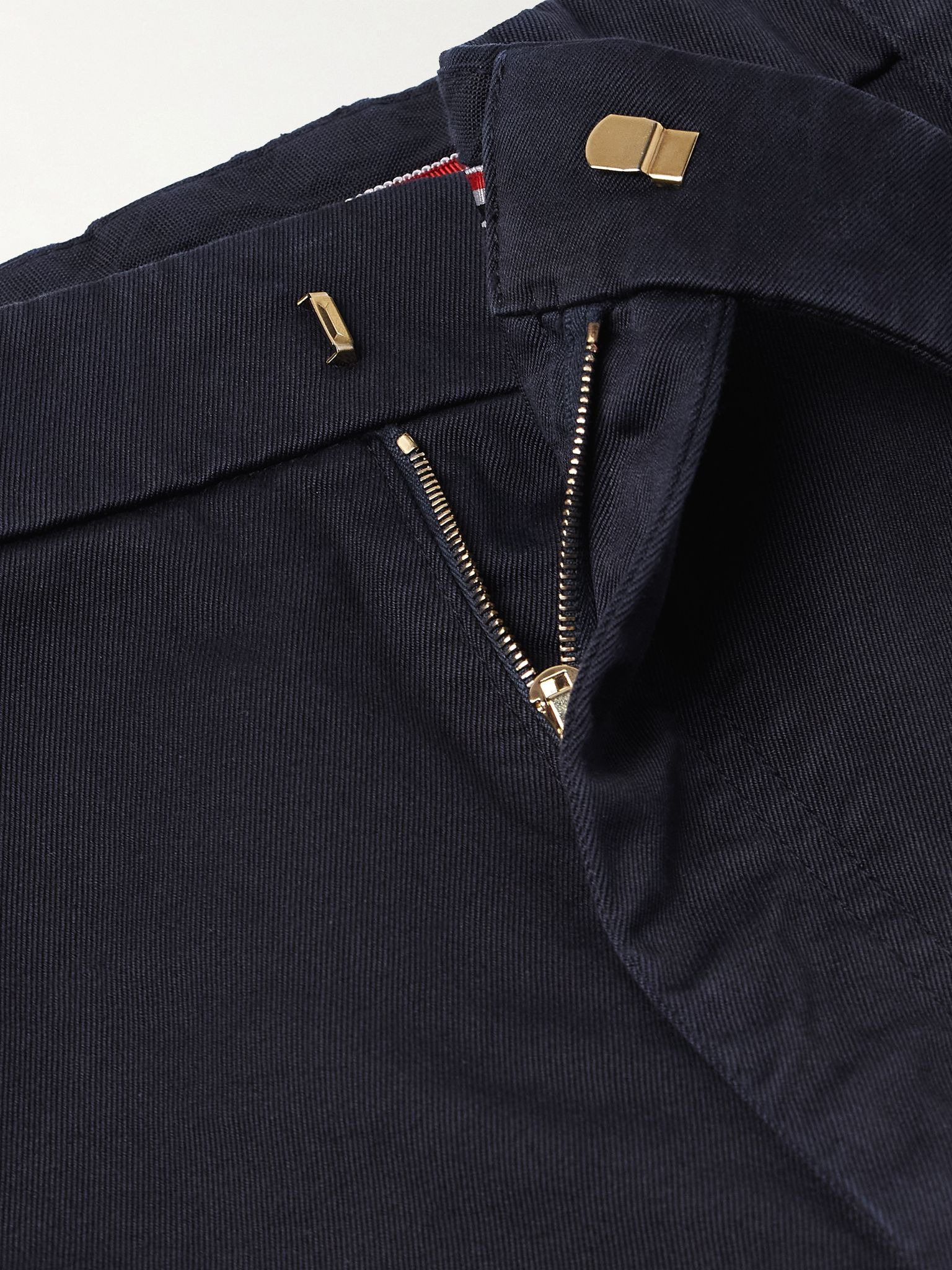 Utility Tapered Garment-Dyed Cotton-Twill Trousers Navy - 6