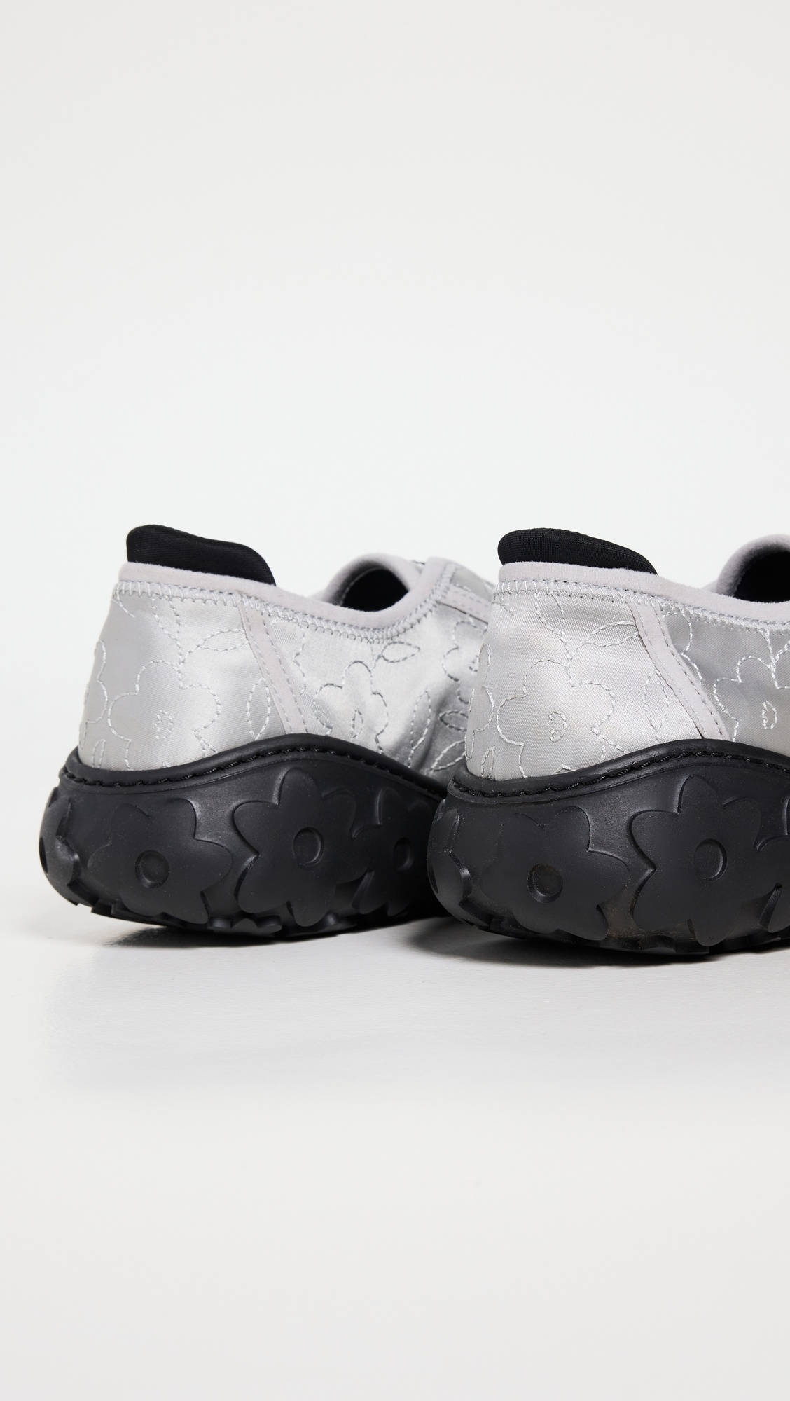 CECILIE BAHNSEN Alina Embroidered Satin Grey Sneaker s