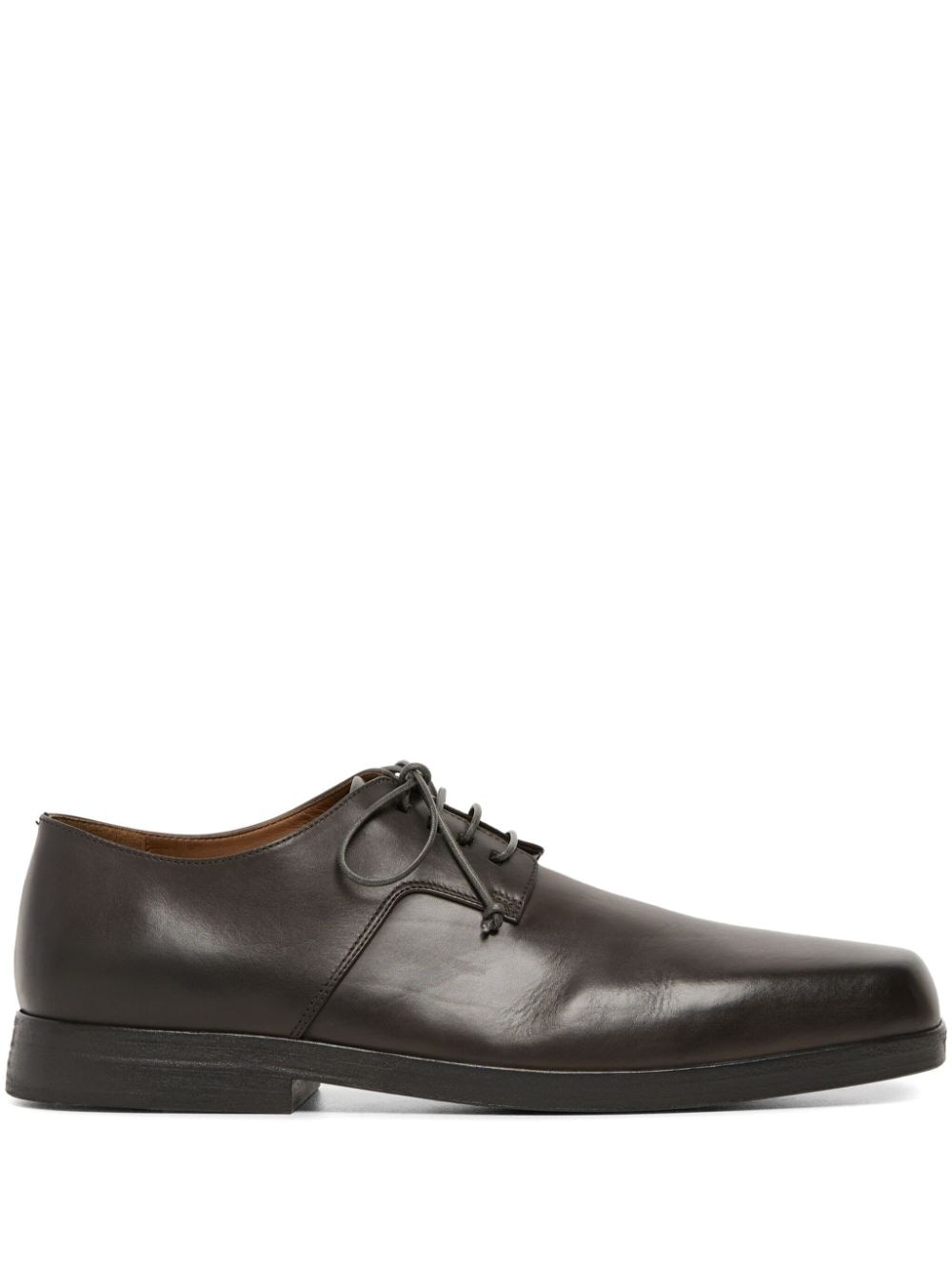 square-toe leather derby shoes - 1