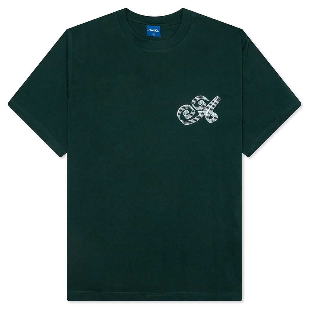 SCRIPT TEE - GREEN - 1
