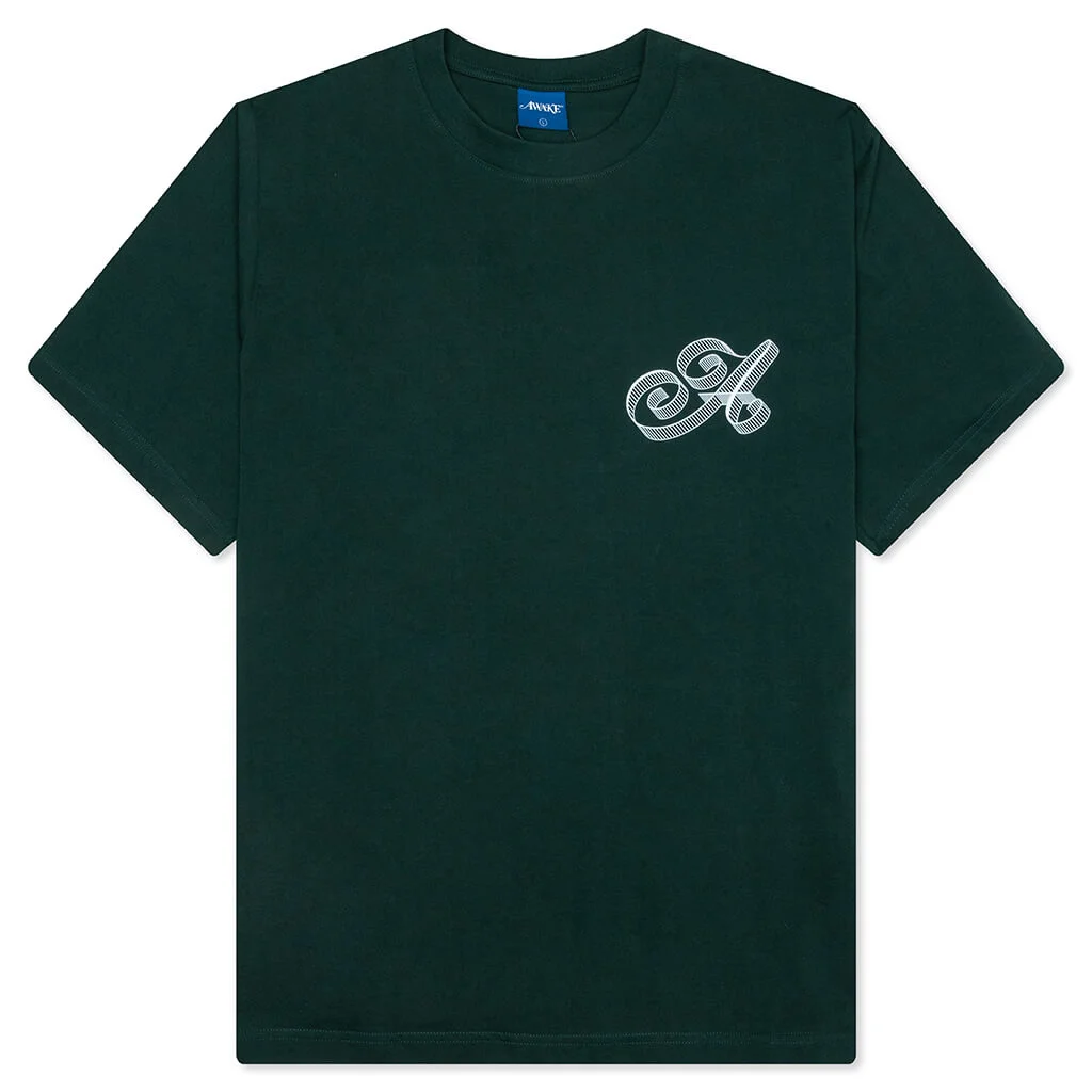 SCRIPT TEE - GREEN - 1