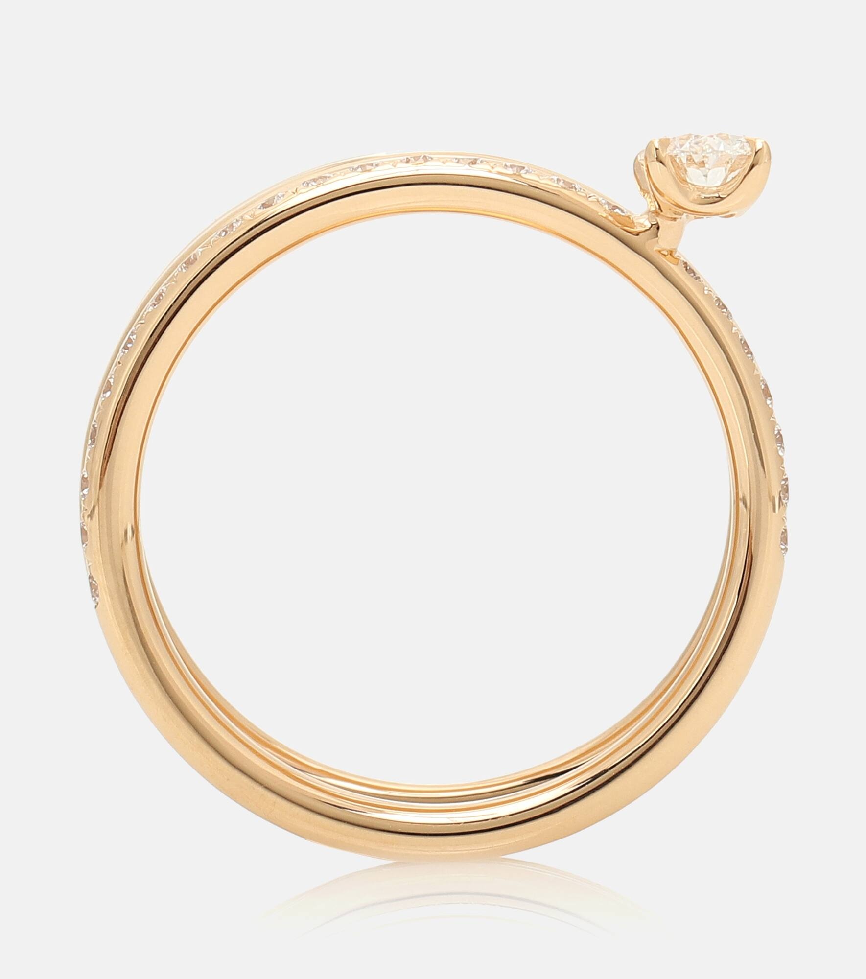Blast 18kt rose-gold ring with diamonds - 4