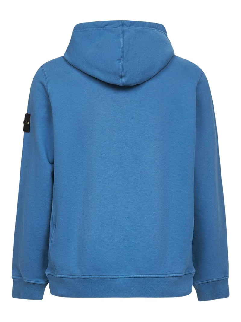 Stone Island logo-patch hoodie outlook