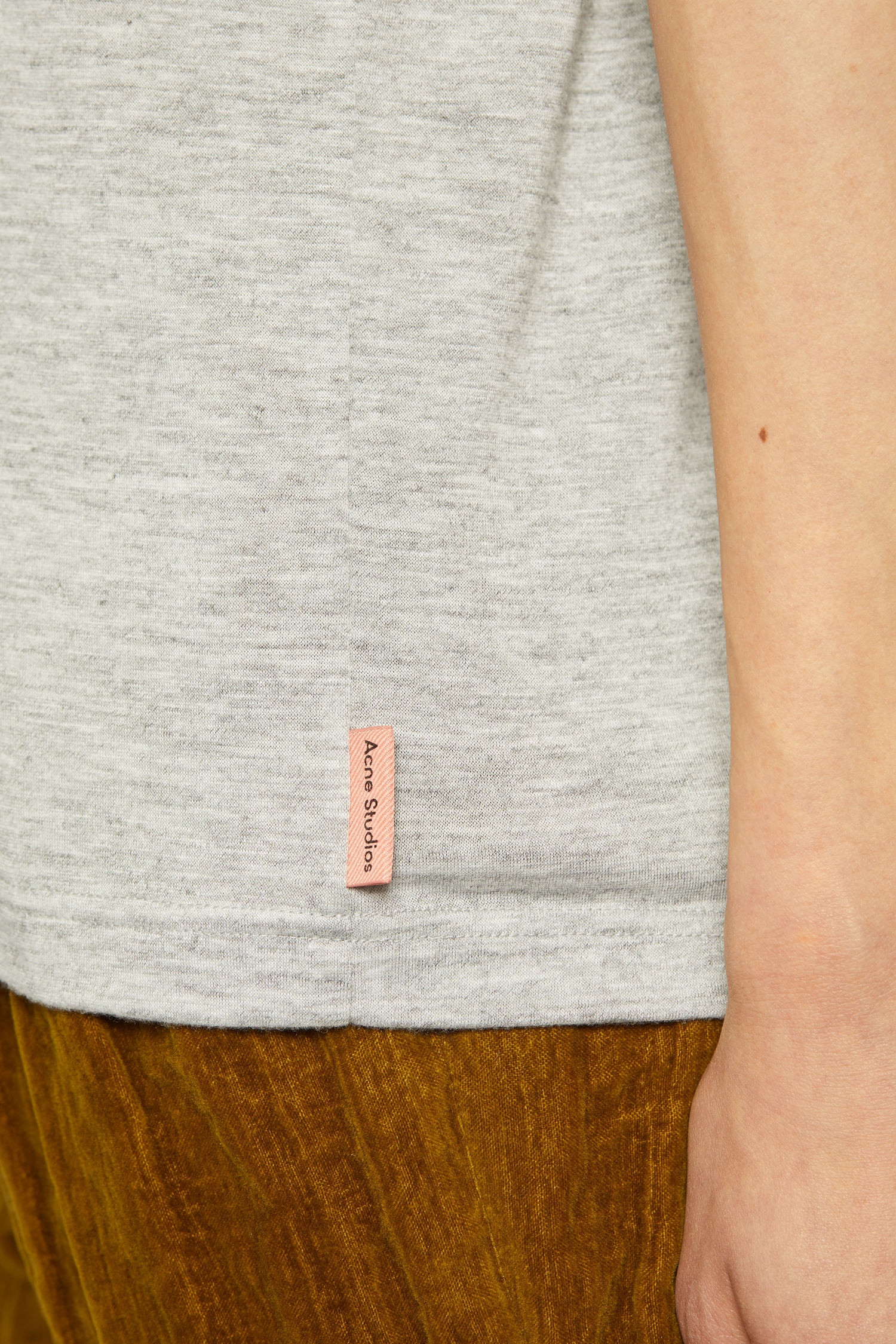 Logo-label t-shirt pale grey melange - 6