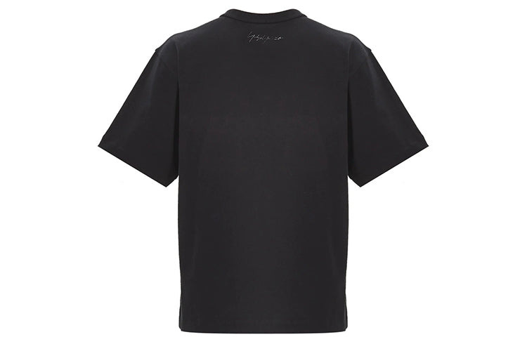 Men's Y-3 Alphabet Logo Casual Short Sleeve Black T-Shirt FP8696 - 2