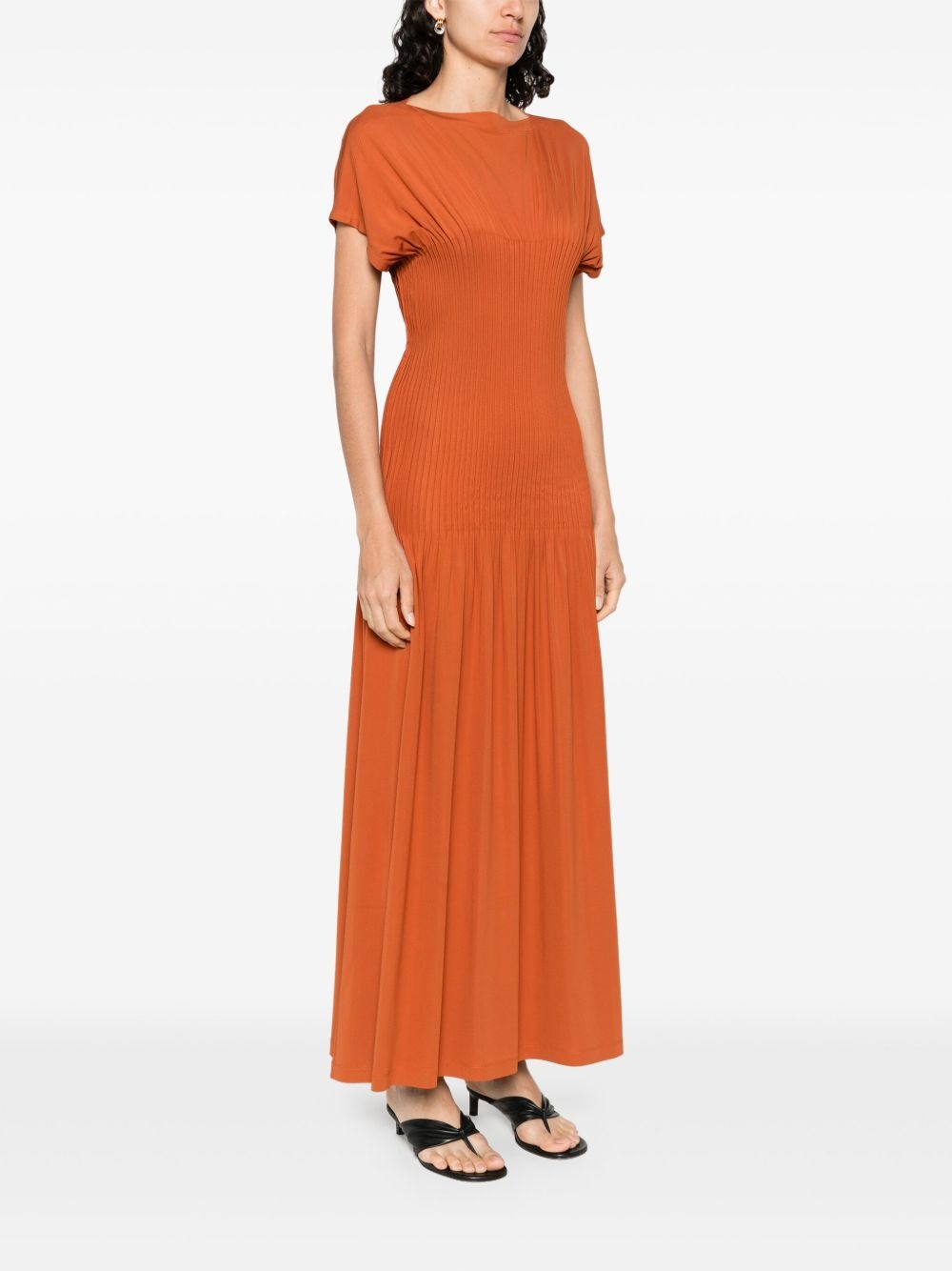 knife-pleated maxi dress - 3