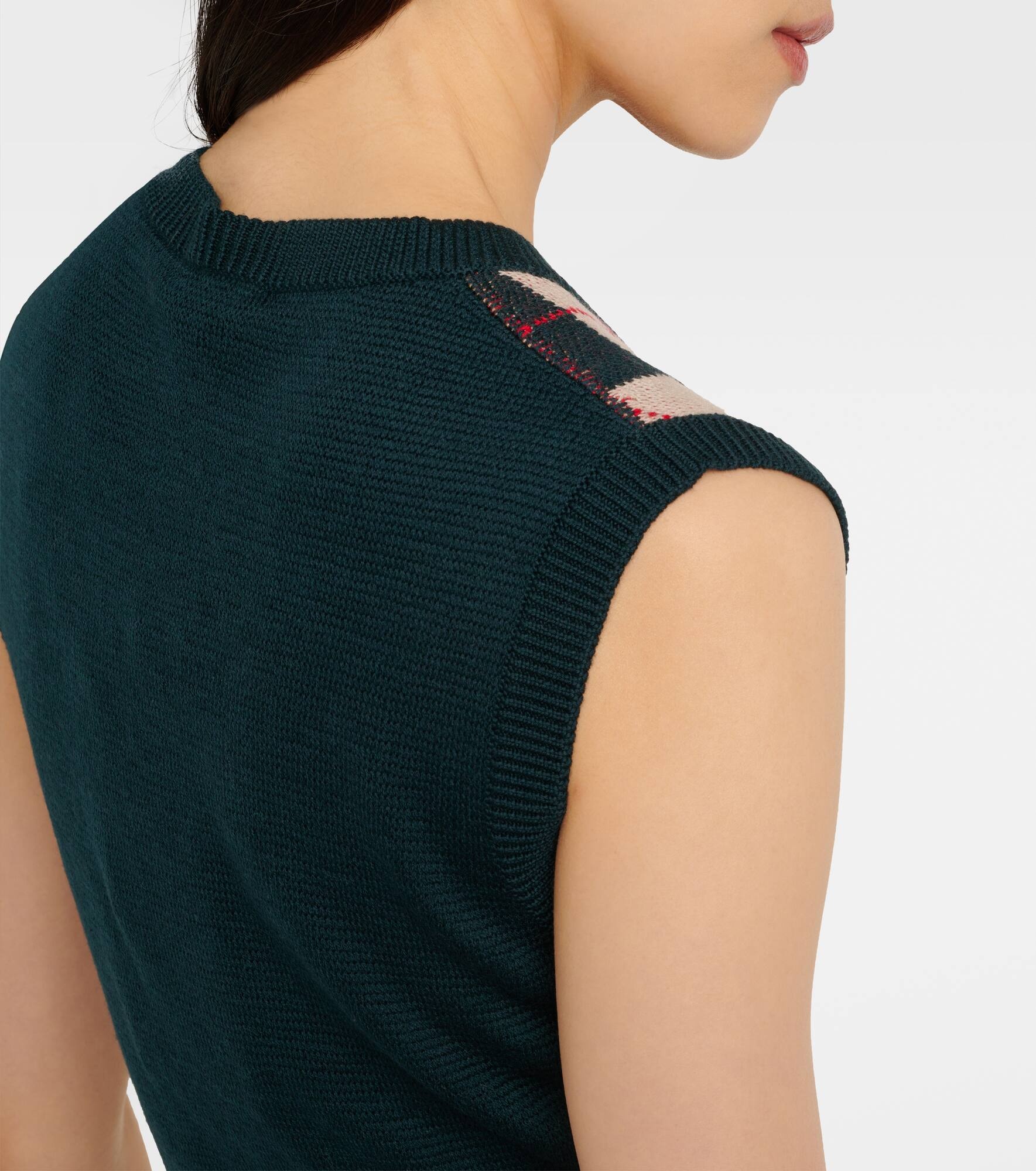 Argyle virgin wool sweater vest - 5